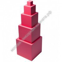 Розовая башня (упрощенная) 5 кубиков - москва.сенсорная-комната.рф - Москва