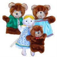 Набор перчаточных кукол к спектаклю по сказке "Три медведя" 4 персонажа - москва.сенсорная-комната.рф - Москва