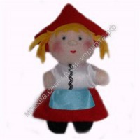 Шагающая кукла Красная Шапочка 10 см - москва.сенсорная-комната.рф - Москва
