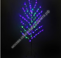 Светодиодное дерево, 84 цветка, 1,5 метра, мульти - москва.сенсорная-комната.рф - Москва