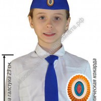 Пилотка+галстук детская цв. синий - москва.сенсорная-комната.рф - Москва