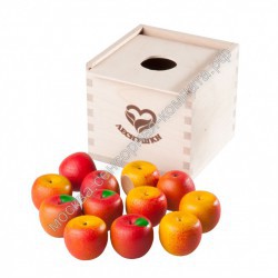 Счетный материал 12 наливных яблочек в коробочке-сортере - "Здоровое детство" - Москва