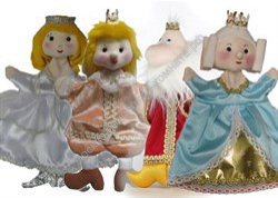 Набор перчаточных кукол к спектаклю по сказке "Принцесса на горошине" 4 персонажа - москва.сенсорная-комната.рф - Москва